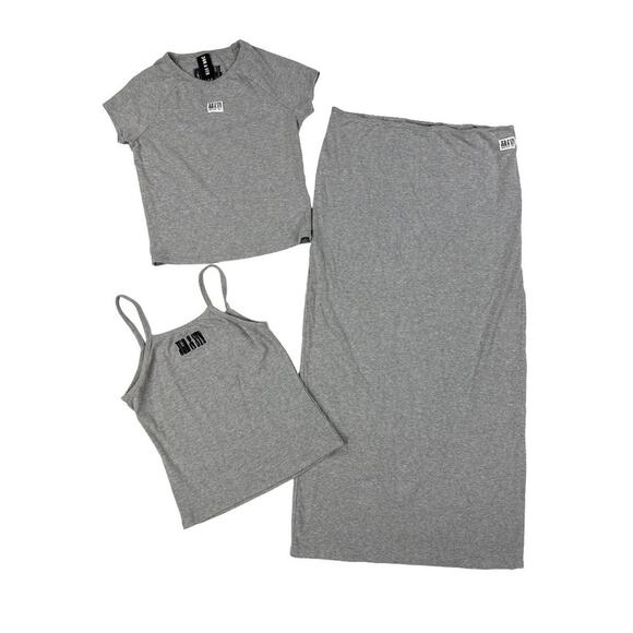 Jagger & Stone - Chicago Set, Cami Top, Tee and Maxi Skirt in Gray - Picture 1 of 4